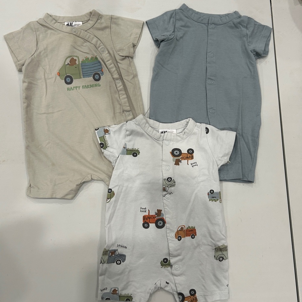 H&M Baby Boy Rompers with Fun Prints